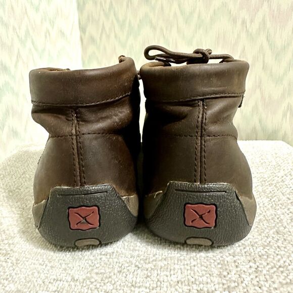 Twisted X Work Boots Steel Toe Moc Toe Brown Leather Mens 8.5 Safety ASTM EH main image 4